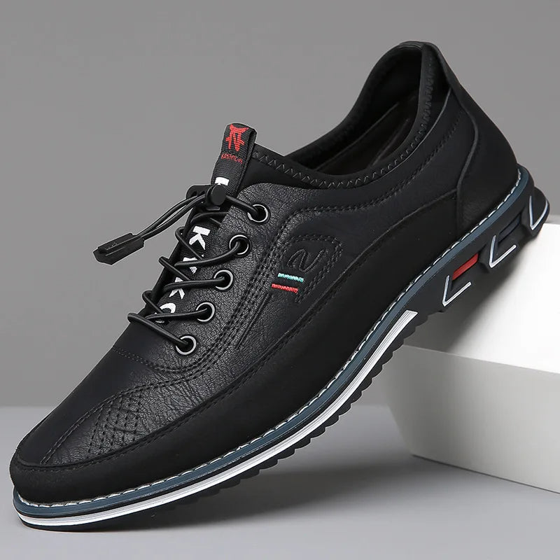 Herren Oxford-Schuhe Atmungsaktiv Bequem Schwarz Flexibles Design 9