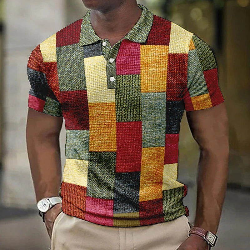 Herren Polohemd Kurzarm Mehrfarbig Atmungsaktives 100% Baumwolle Regular Fit 2
