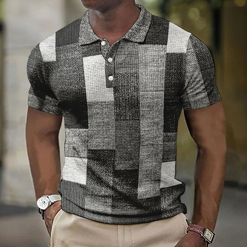 Herren Polohemd Kurzarm Mehrfarbig Atmungsaktives 100% Baumwolle Regular Fit 6