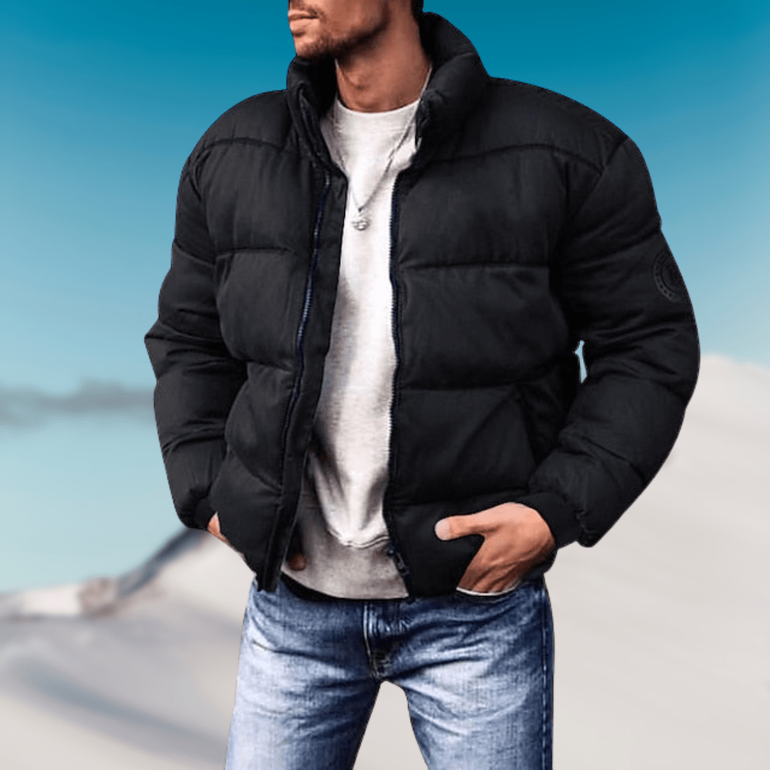 Herren Pufferjacke Warm Stylisch Dicke Fütterung Winterjacke 1