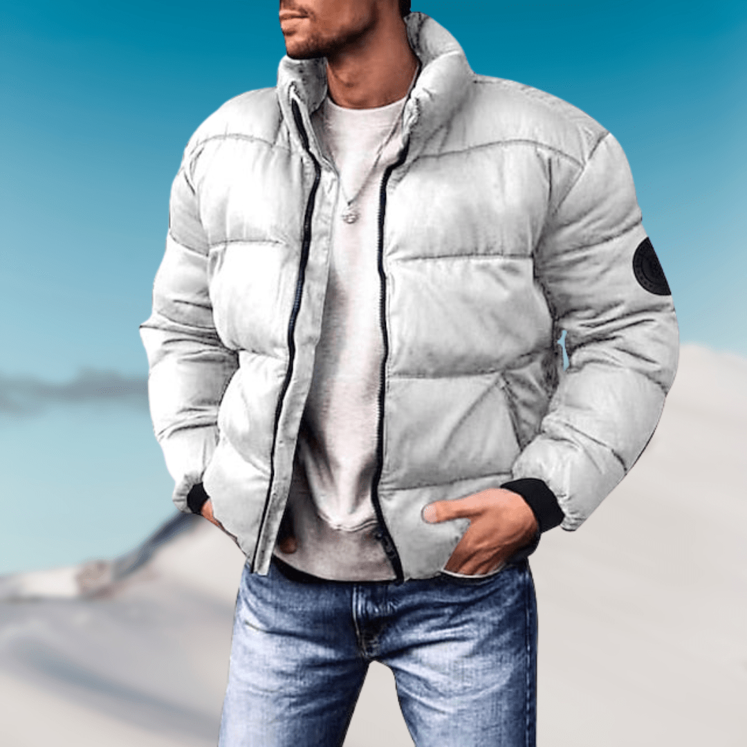 Herren Pufferjacke Warm Stylisch Dicke Fütterung Winterjacke 4