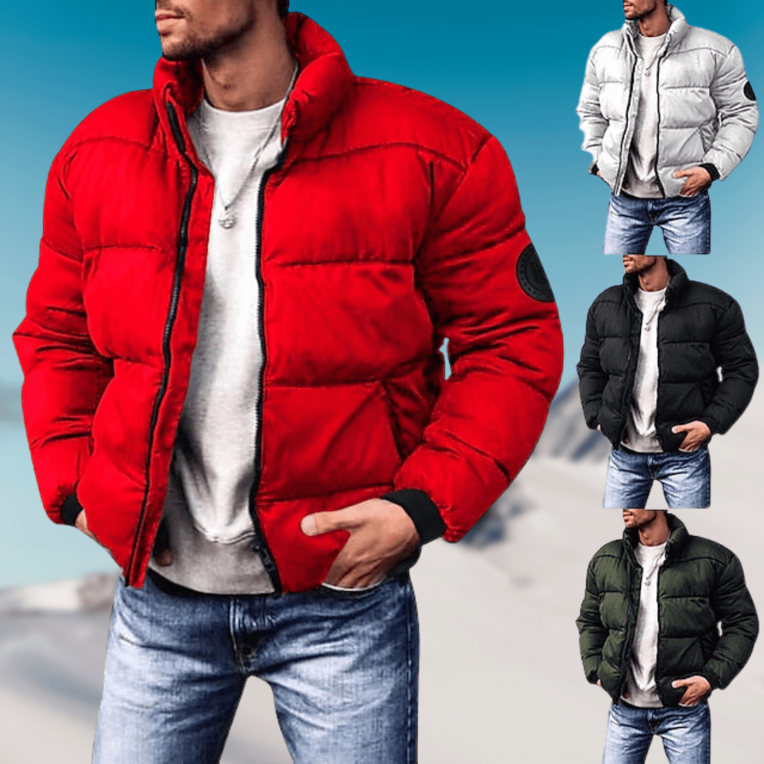 Herren Pufferjacke Warm Stylisch Dicke Fütterung Winterjacke 5