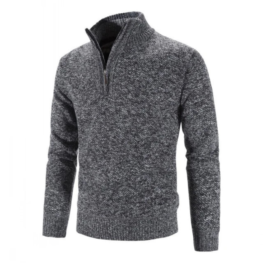 Herren Pullover Halber Reißverschluss Warm Hochwertiges Material 2
