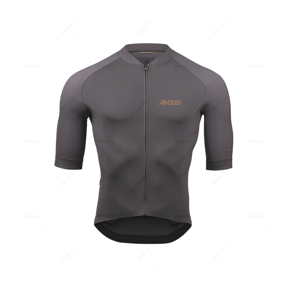 Herren Radsport Trikot Set Langarm Atmungsaktiv Polyester mit 19D Gel-Kissen 5