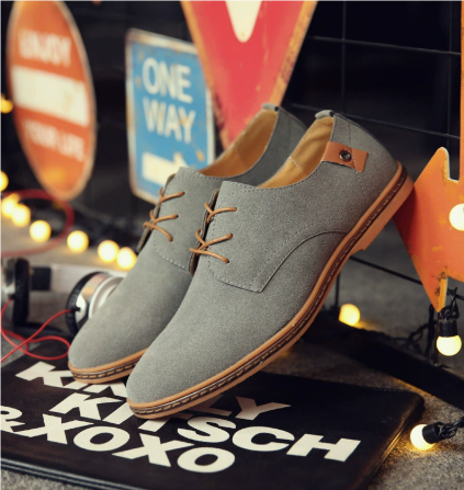 Herren Schnürschuhe Klassisch Bequem Leder 9
