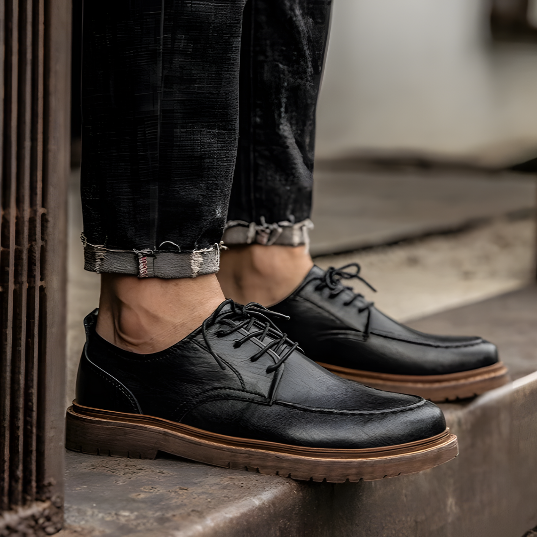 Herren Schnürschuhe Klassisch Elegant Leder 1