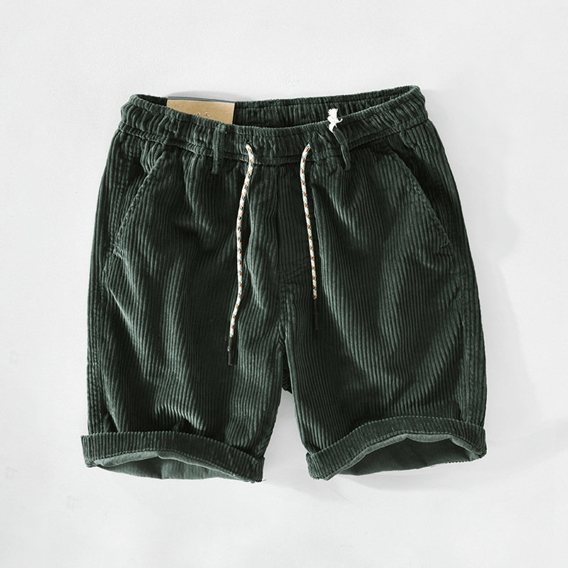 Herren Shorts Kord Bequem Lockere Passform Weiches Material 3