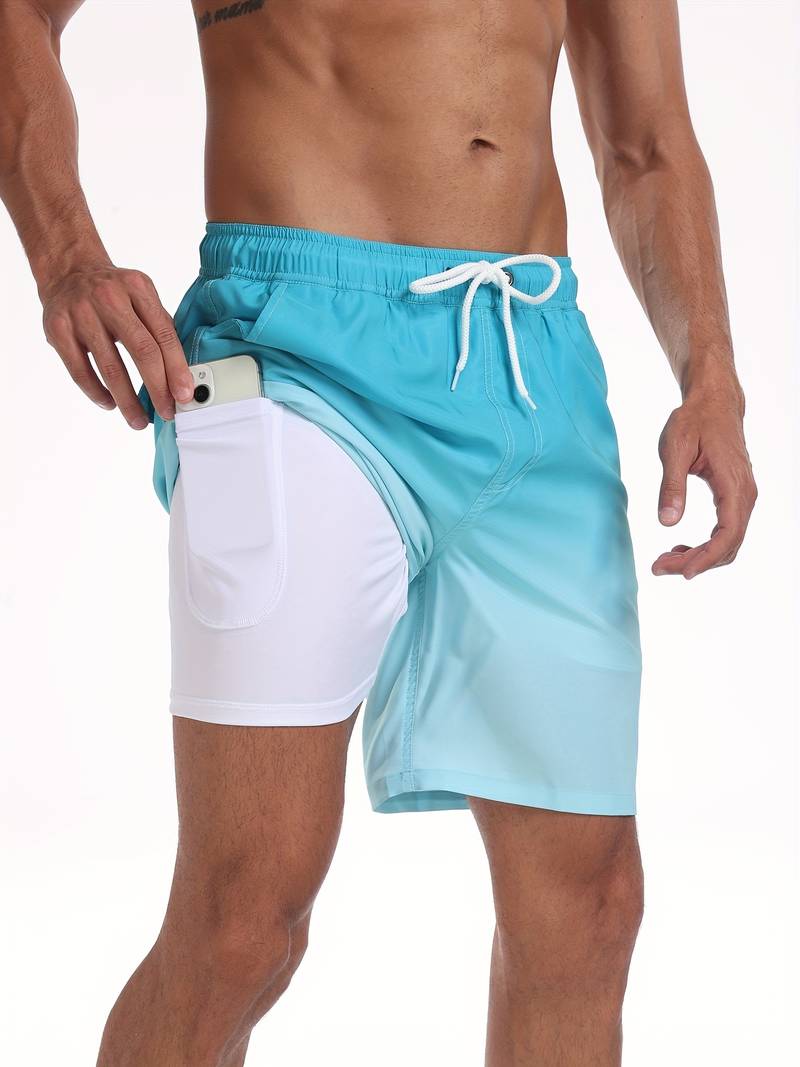 Herren Strandshorts Atmungsaktiv Schnell Trocknend Komfortabel Freizeit 10