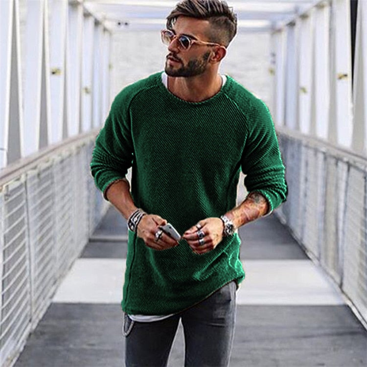 Herren Strickpullover Langer Stil Bequem Hochwertig 0