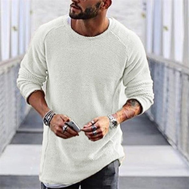 Herren Strickpullover Langer Stil Bequem Hochwertig 1
