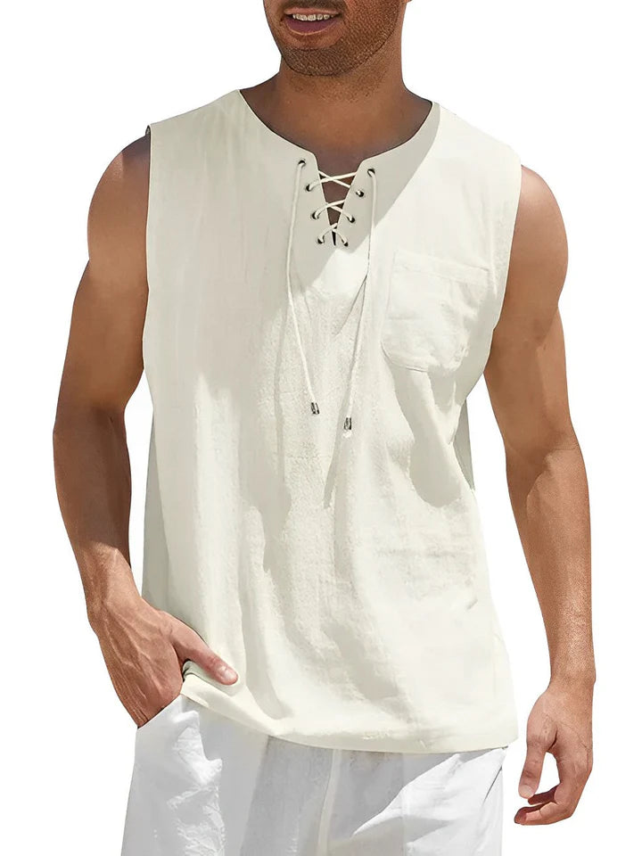 Herren Tanktop Leicht Bequem Baumwolle – Gym Tank Top für Männer Sommer 6