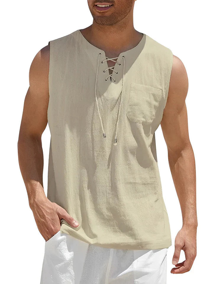 Herren Tanktop Leicht Bequem Baumwolle – Gym Tank Top für Männer Sommer 7