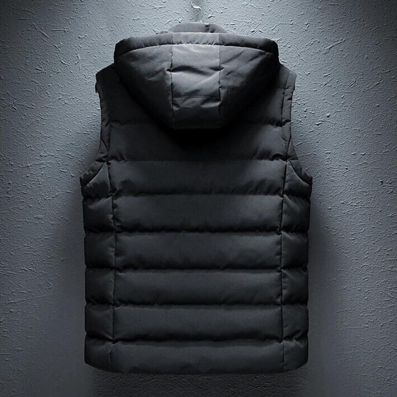 Herren Weste Schwarz Thermoweste Leicht Isoliert für Outdoor Aktivitäten 7