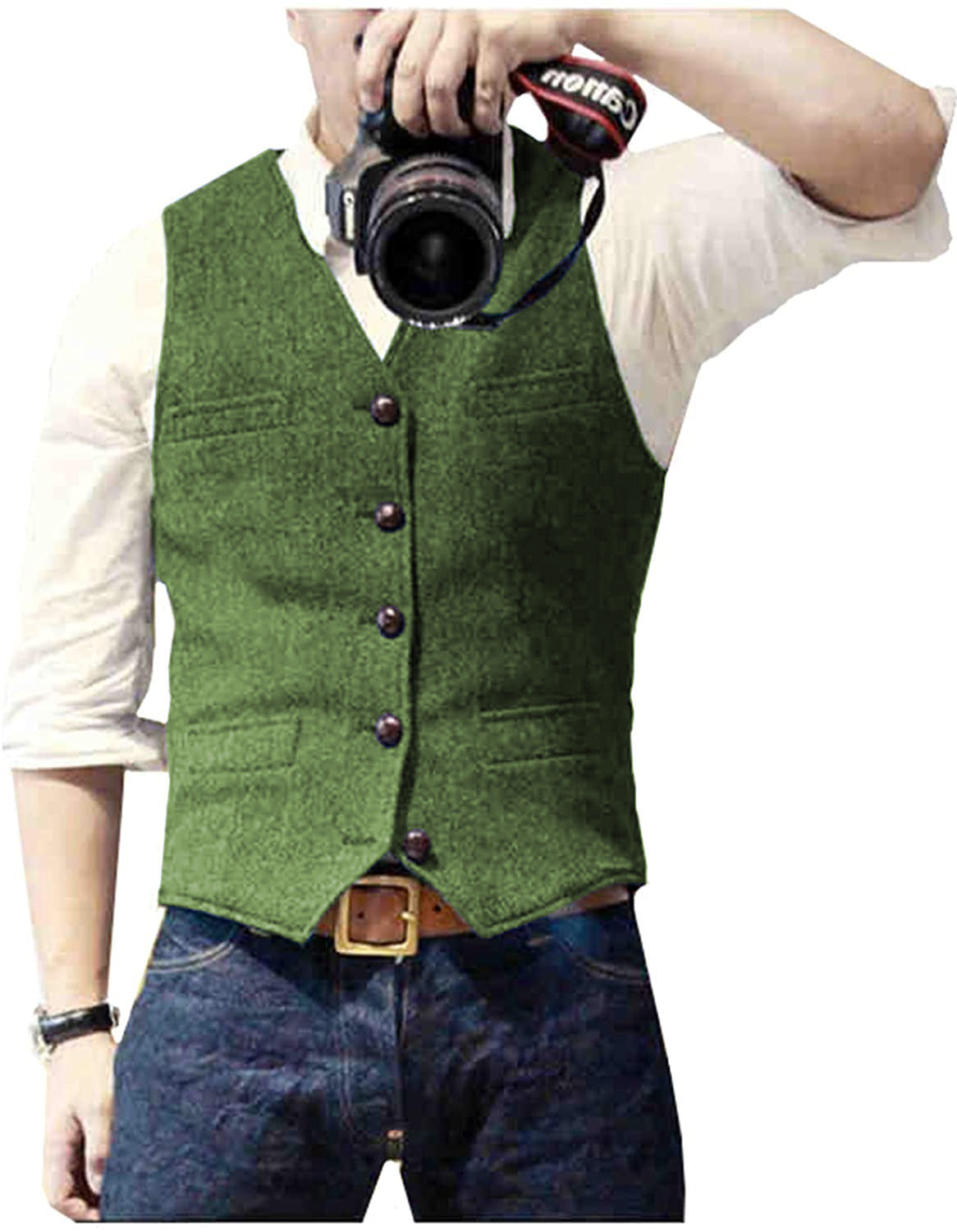 Herren Weste Vielseitig Hochwertige Materialien Mit Taschen 2