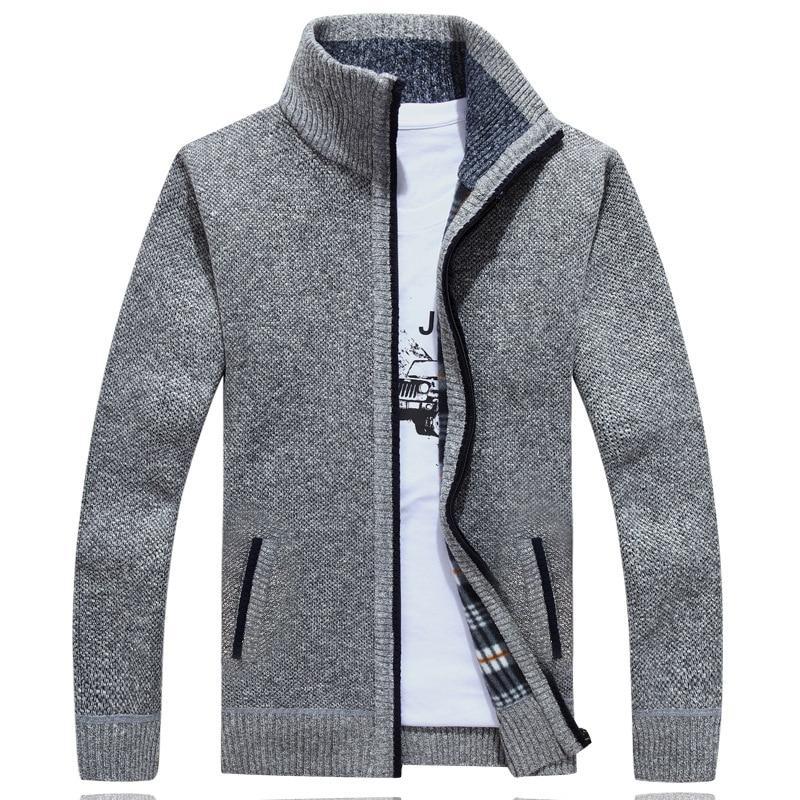 Herren Winddichter Pullover mit Innenfutter Strapazierfähig 1