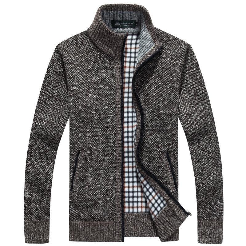 Herren Winddichter Pullover mit Innenfutter Strapazierfähig 7