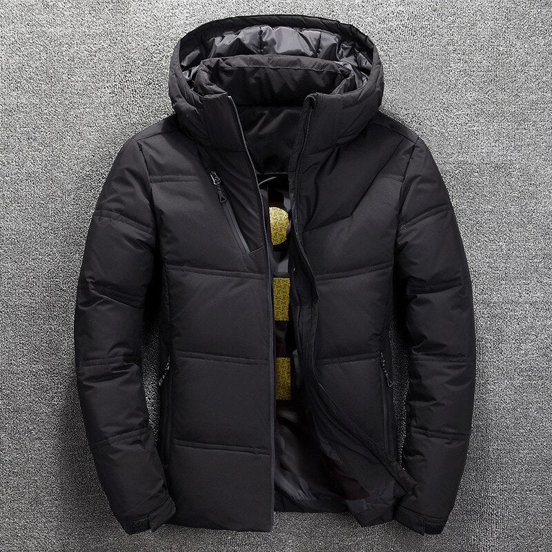 Herren Winterjacke Abnehmbar Extra Warm Polyester mit Kapuze 3