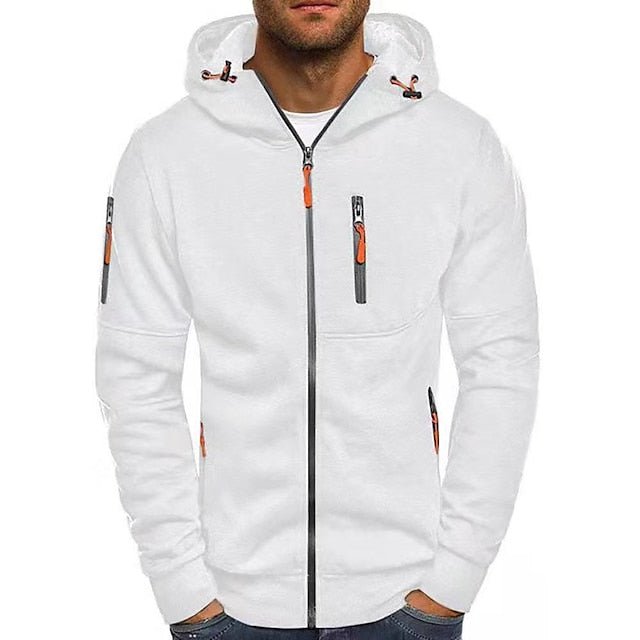 Herren Zip-Up Jacke mit Kapuze Sportlich Bequem Hochwertige Materialien 0