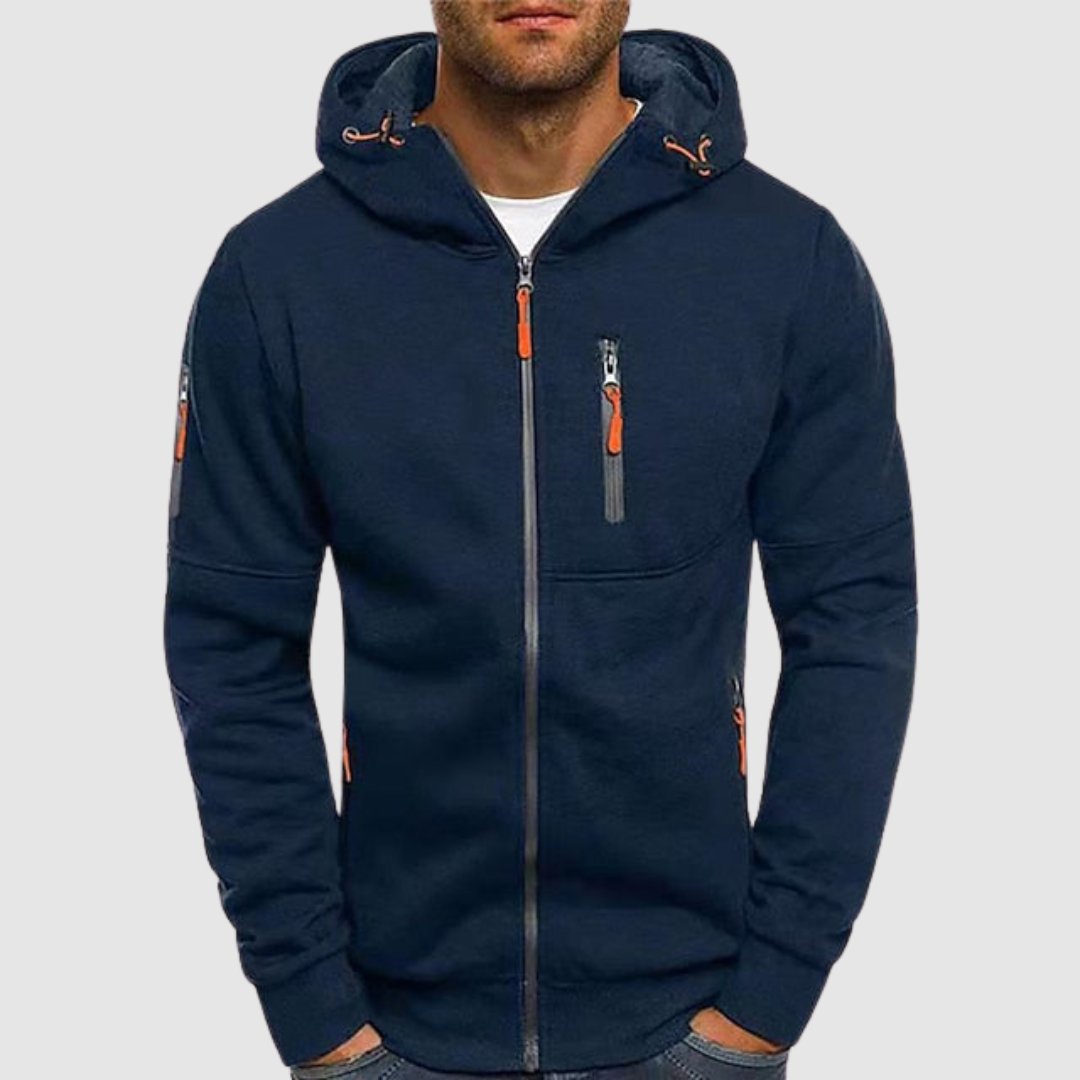 Herren Zip-Up Jacke mit Kapuze Sportlich Bequem Hochwertige Materialien 1