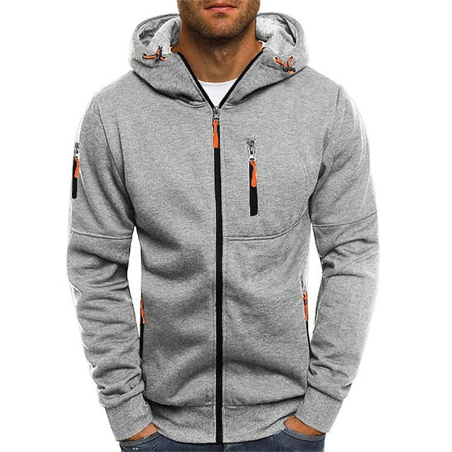 Herren Zip-Up Jacke mit Kapuze Sportlich Bequem Hochwertige Materialien 5