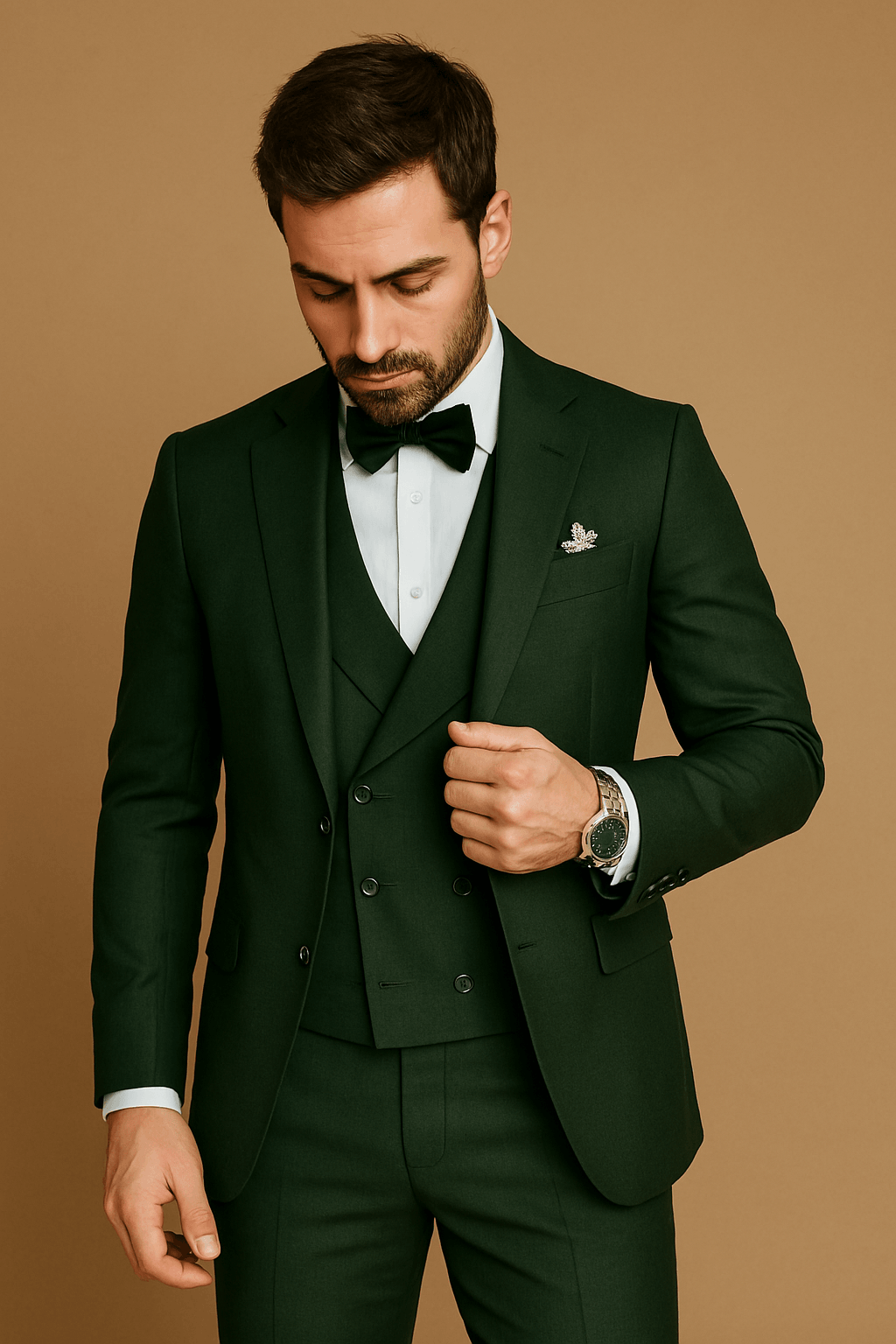 Eleganter Herrenanzug 3-teilig aus Atmungsaktivem Polyester für Stilvolle Anlässe-5