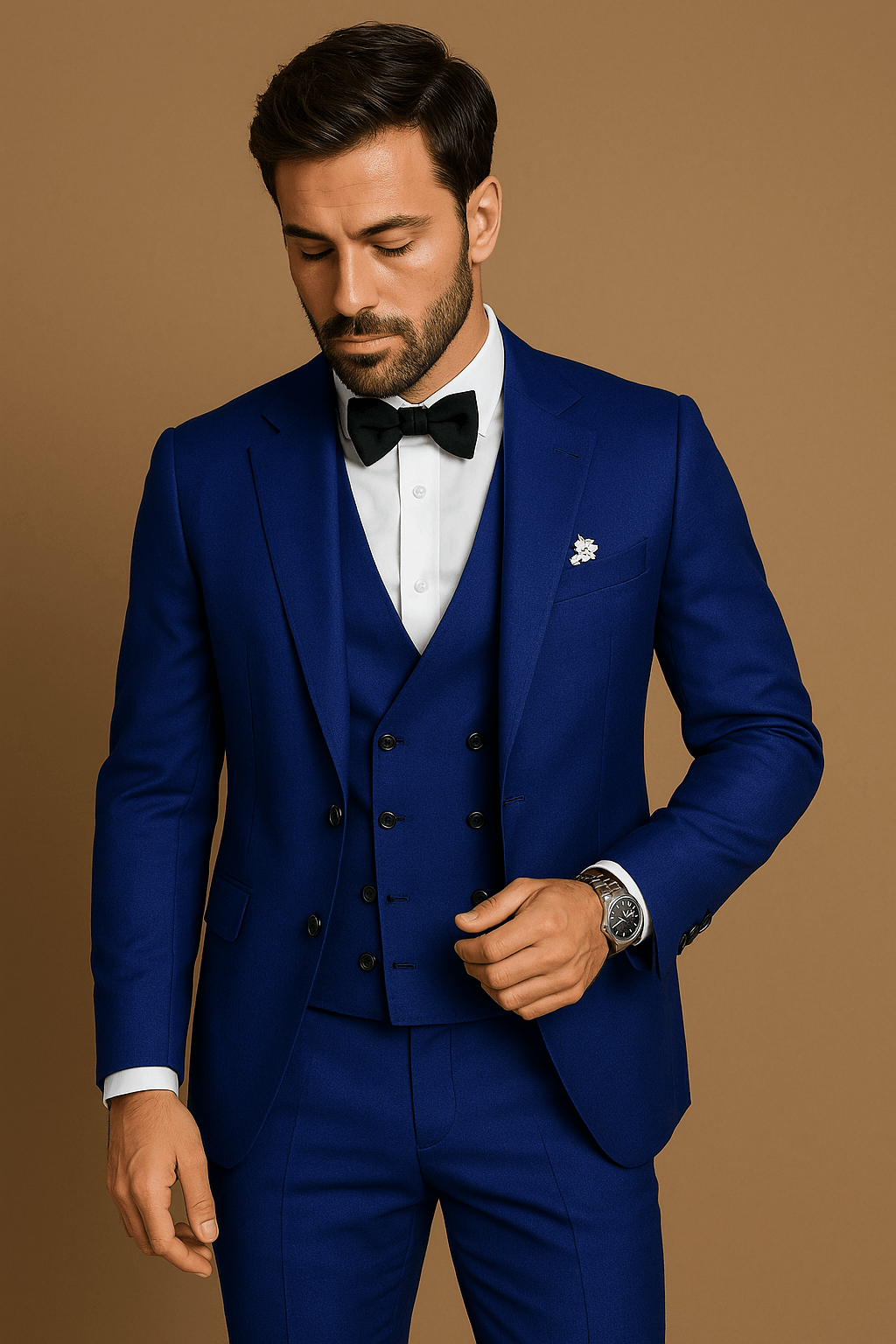 Eleganter Herrenanzug 3-teilig aus Atmungsaktivem Polyester für Stilvolle Anlässe-4