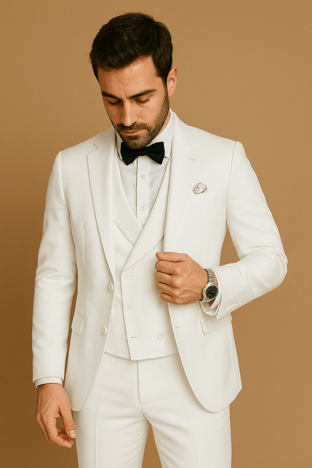 Eleganter Herrenanzug 3-teilig aus Atmungsaktivem Polyester für Stilvolle Anlässe-2