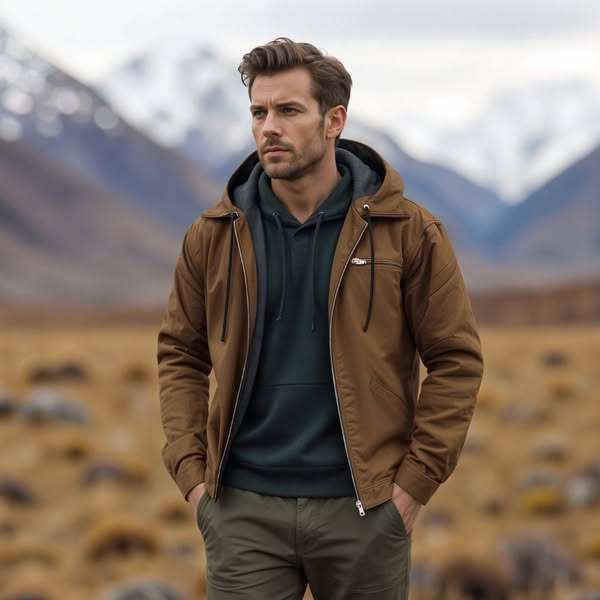 Herrenjacke Winter Klassisch Elegant Hochwertige Isolierung 2