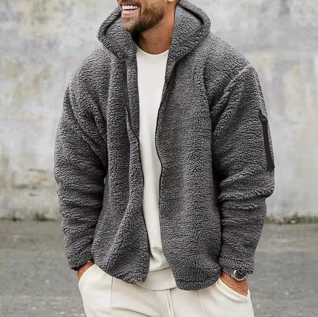 Herrenjacke Winter Wetterfest Warm Modernes Design Kapuze 1