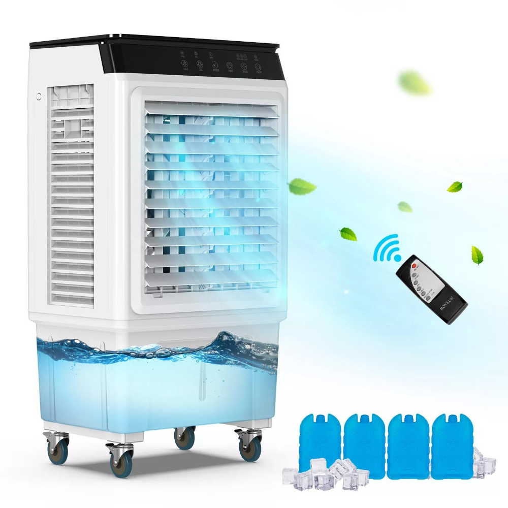 HiBreeze Swamp Cooler Fan – tragbarer Verdunstungskühlventilator 0