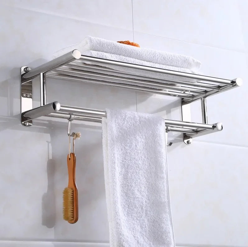 Hochwertiger Handtuchhalter aus Edelstahl – Wandmontage für modernes Bad, platzsparend und rostfrei 0