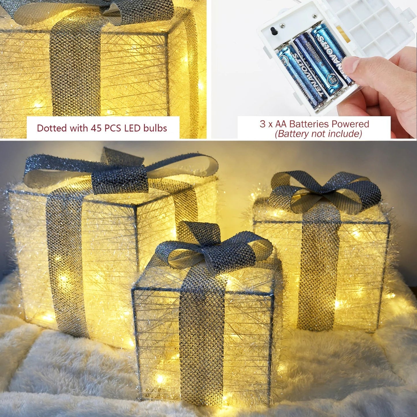 HolidayPresents | LED-Geschenkbox-Dekorationen 1