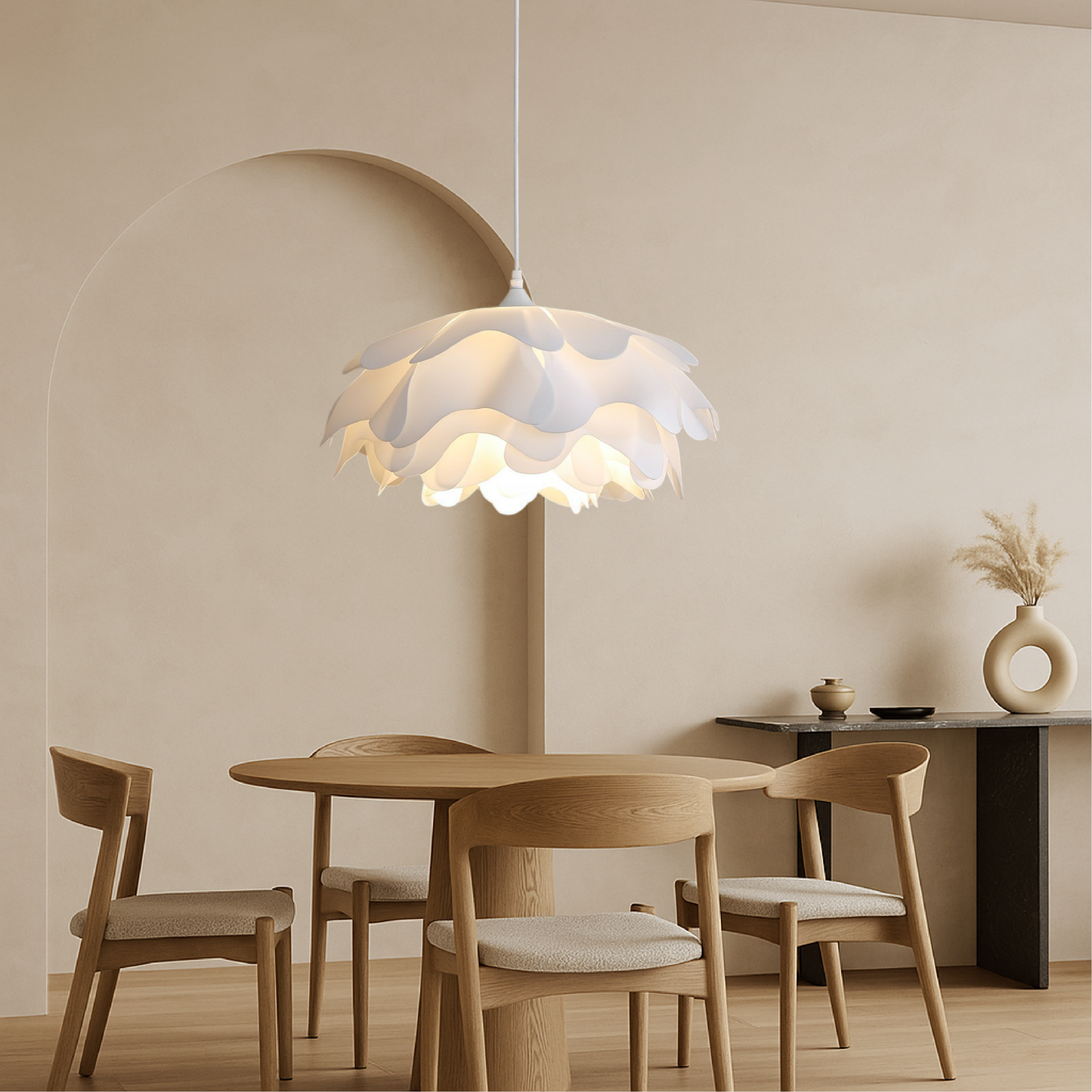 Illuno | Elegante Pfingstrosen-Schlamm-Hängelampe 1