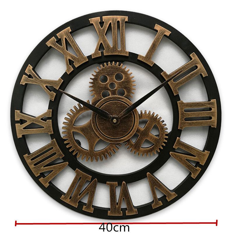 Industrielle Wanduhr Holz im Vintage-Stil – Zeitlose Eleganz für jedes Zuhause oder Büro 5