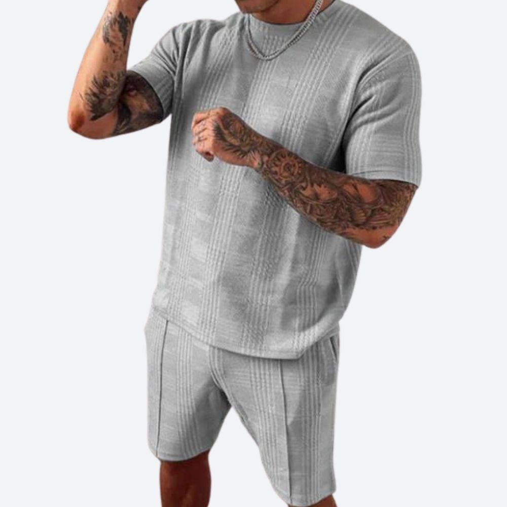 Herren Sommerset Hemd und Hose Beige Größe M Baumwolle-1