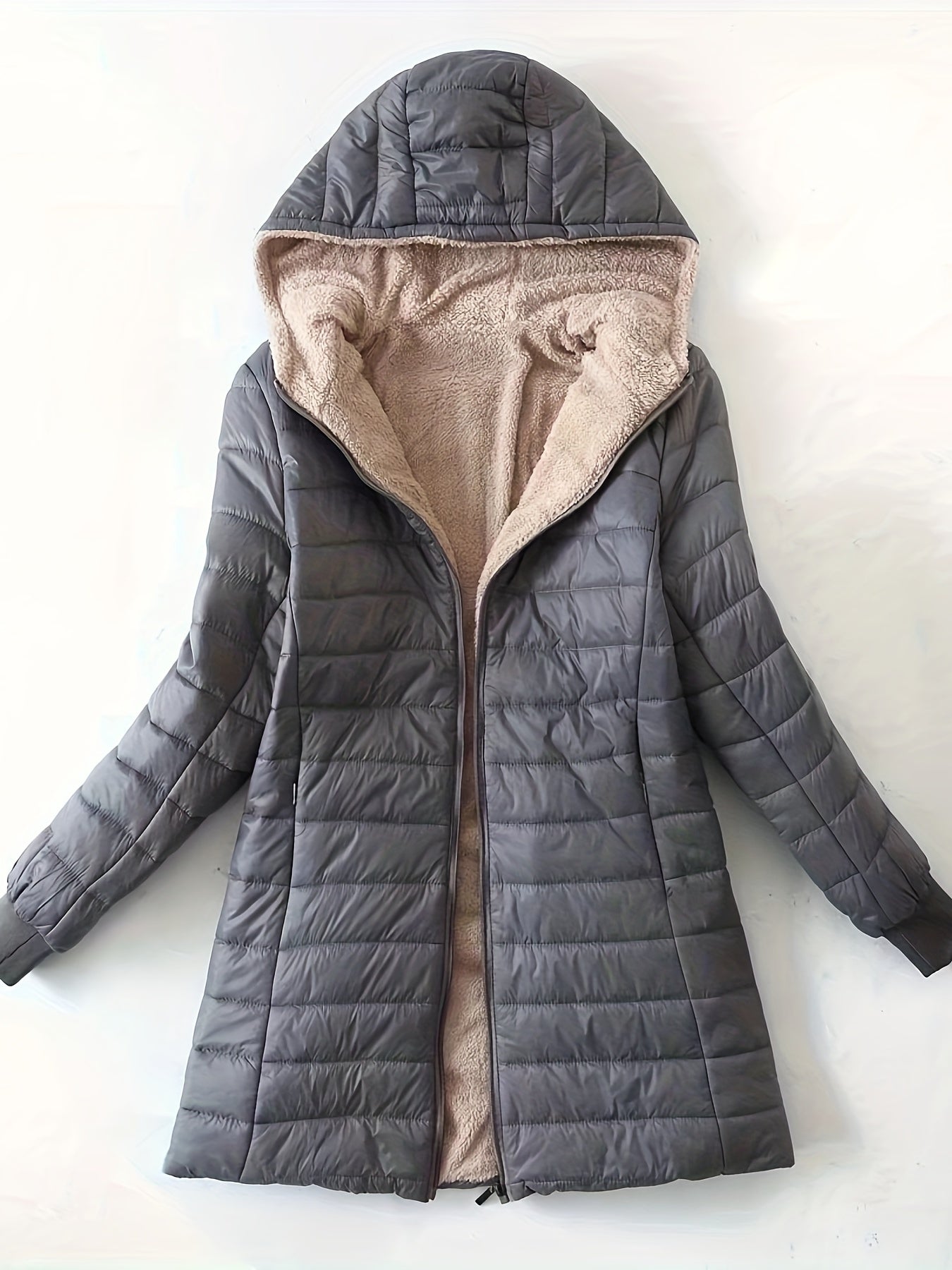 Janice | Langer, lässiger Puffer-Wintermantel für Damen 1