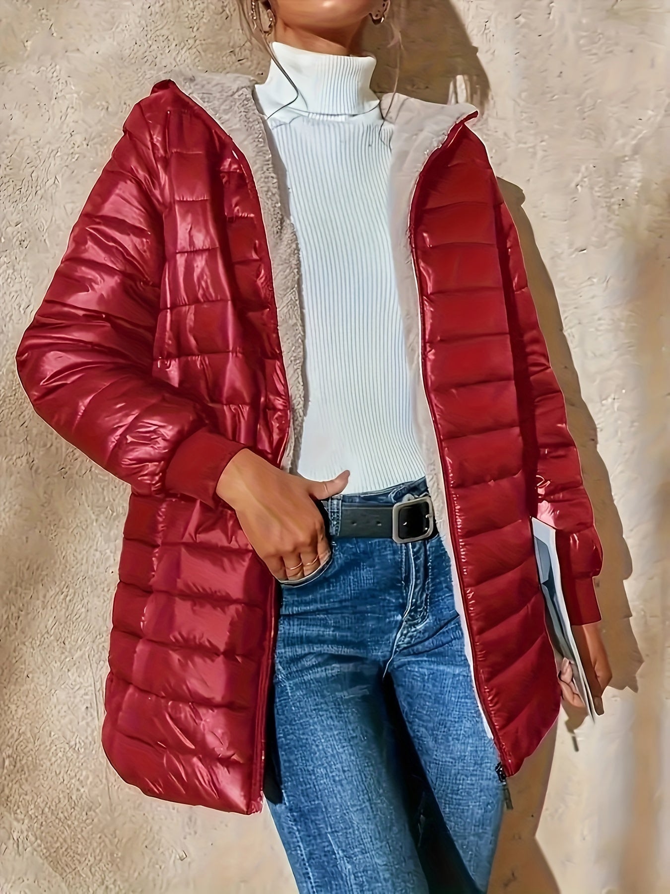 Janice | Langer, lässiger Puffer-Wintermantel für Damen 2