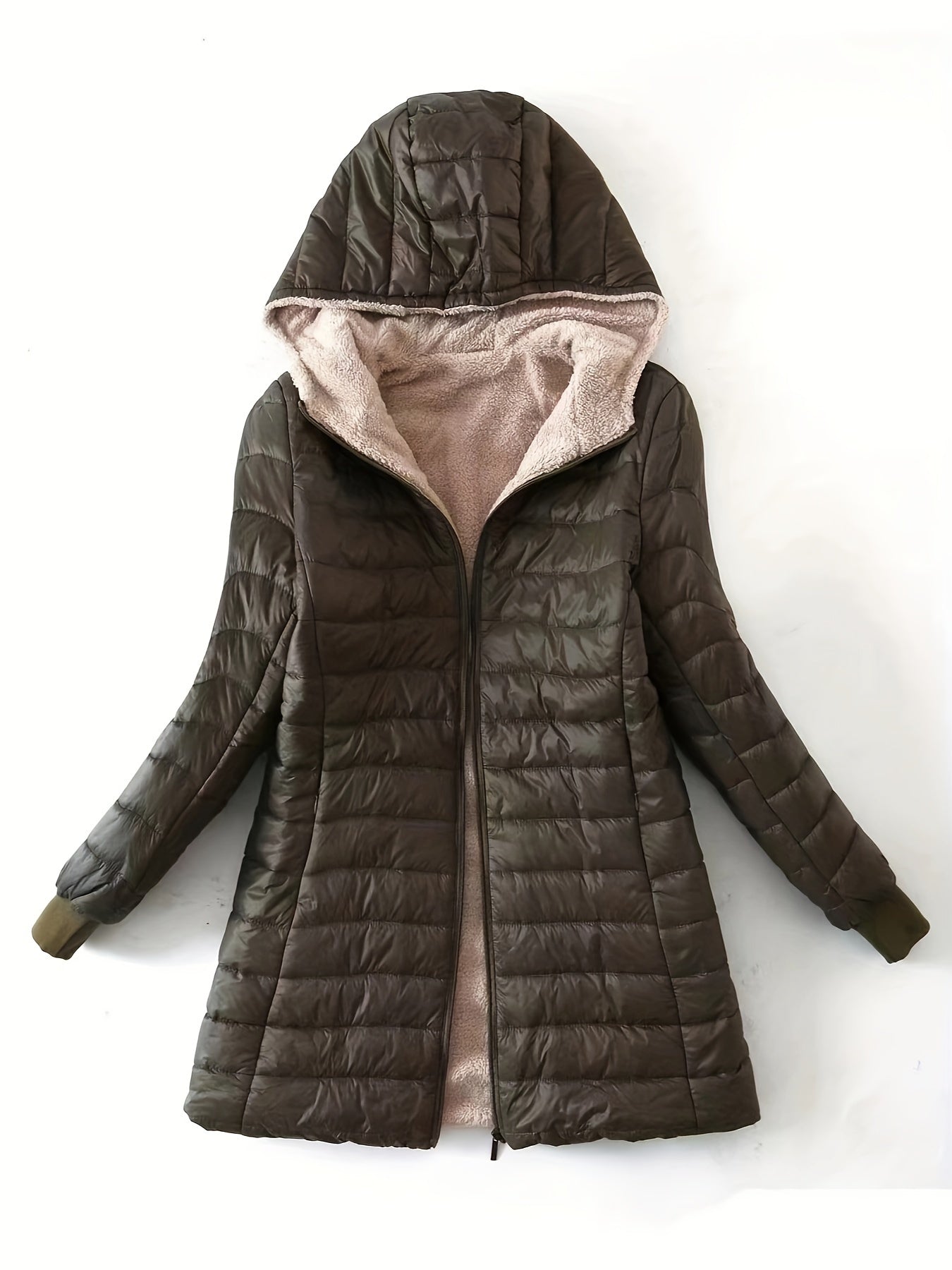 Janice | Langer, lässiger Puffer-Wintermantel für Damen 4