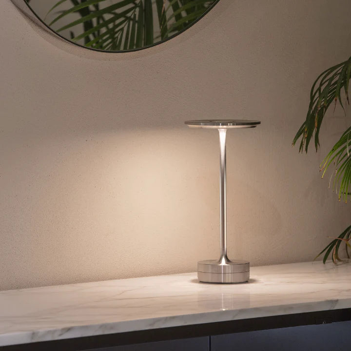 Kabellose Retro Tischleuchte mit Dimmer – Akku LED Tischlampe, Wasserdicht für Innen und Außen 10