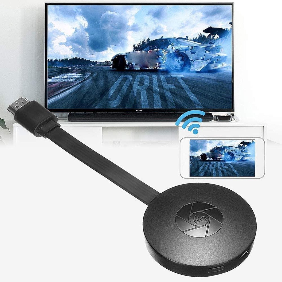 Kabelloser HDMI Stick für Full HD 1080P Streaming – Plug & Play, kompatibel mit iOS und Android 4