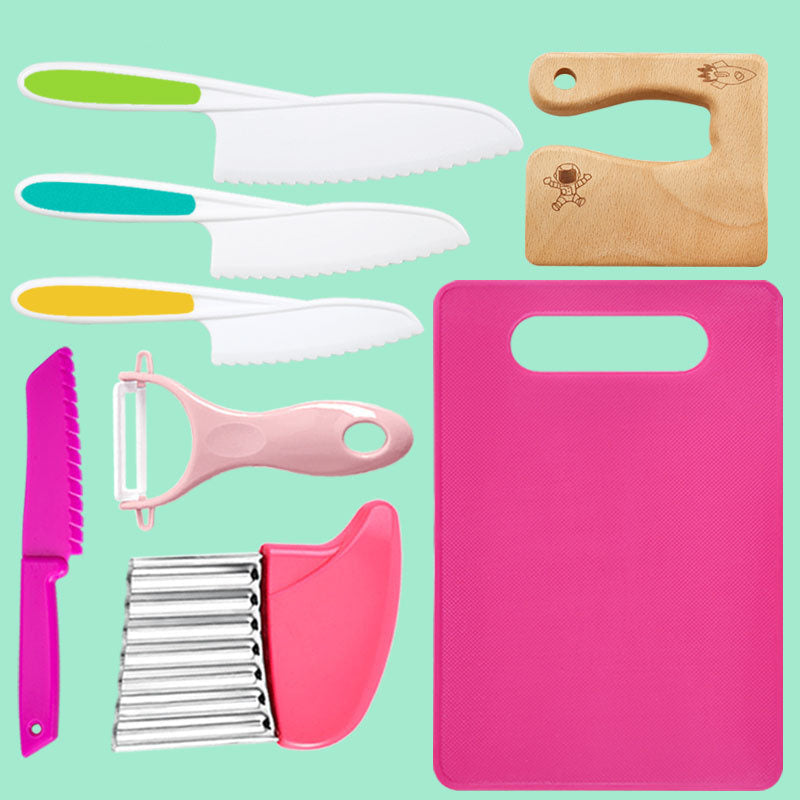 Kinderkochset 8-teilig – Sichere Kindermesser und Schäler, BPA-frei, Ideal für kleine Köche ab 2 Jahren 2