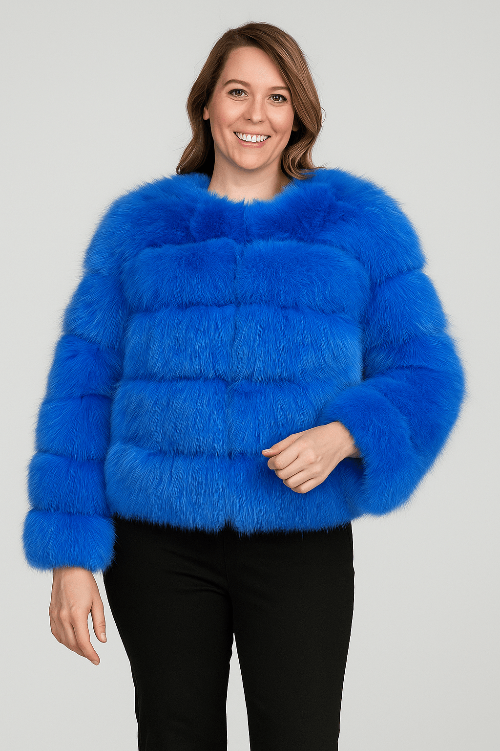 Kirsten | Kurze flauschige Winterjacke aus Kunstfell für Damen 19