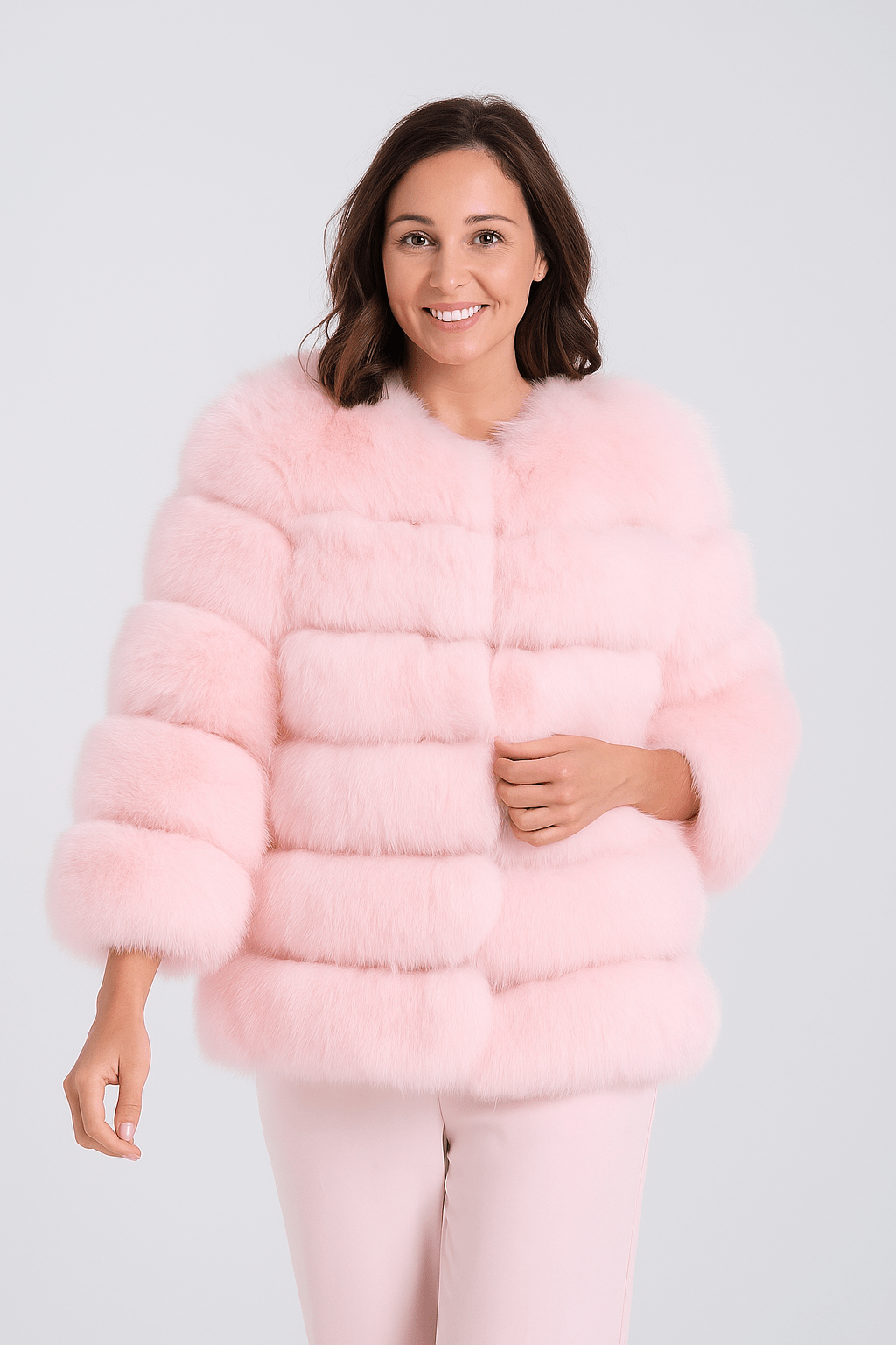 Kirsten | Kurze flauschige Winterjacke aus Kunstfell für Damen 6
