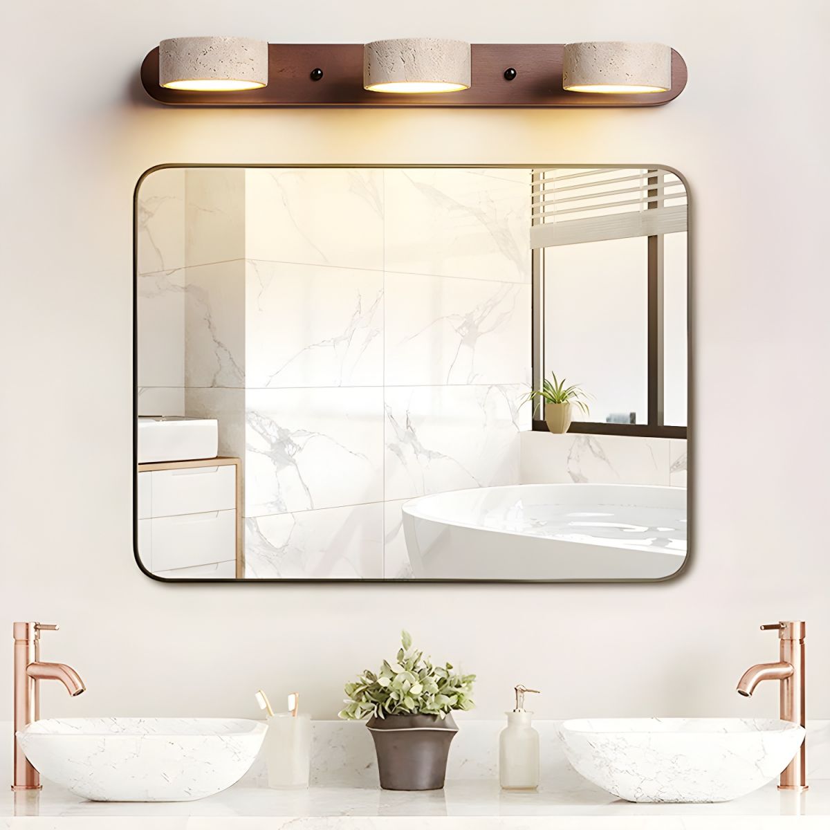 Klaro | Elegante, von Travertin inspirierte Wandleuchte für modernes Wohnen 3