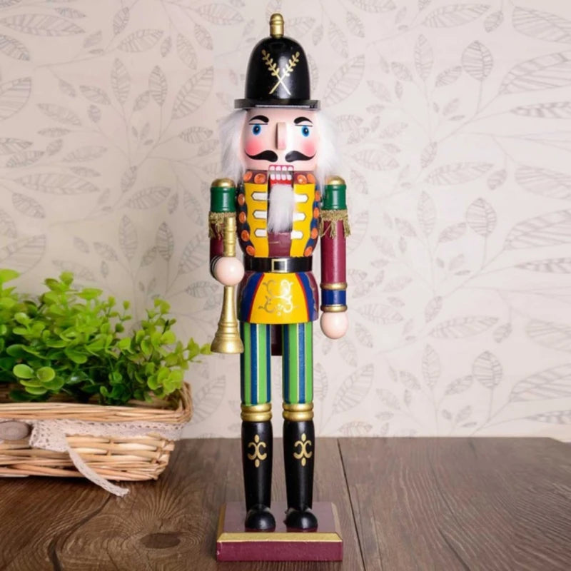 Klassische 30 cm Notenknacker Figur für Weihnachtsdekoration – Nostalgisches Ornament für Festliche Stimmung 0