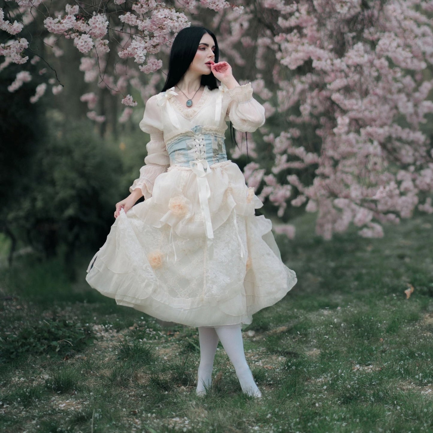 Klassisches Lolita OP-Kleid-Set im Vintage-Stil 4