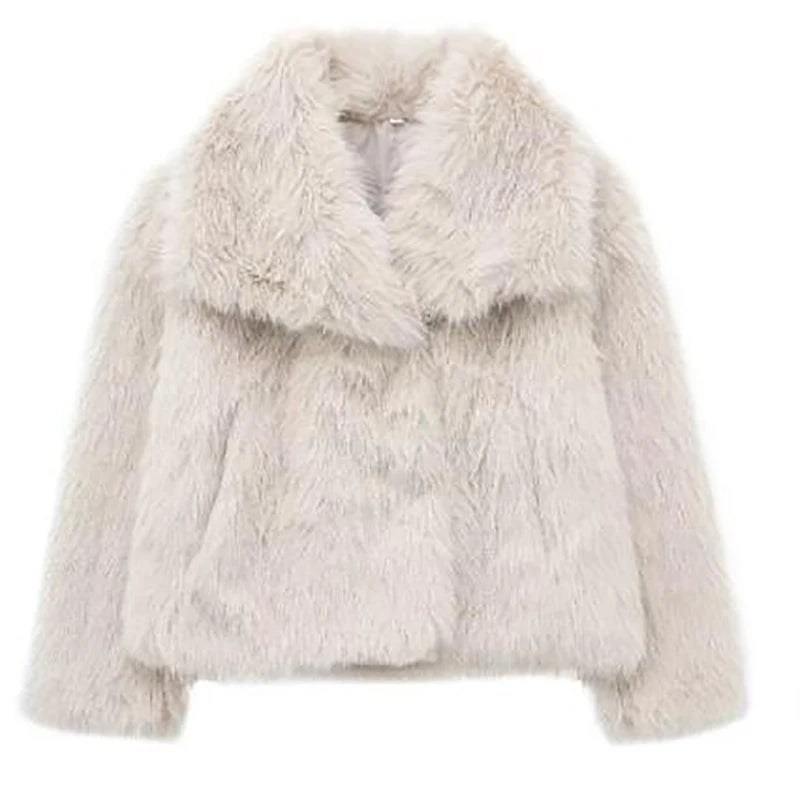 Kurze Damenjacke aus Kunstfell – Modische Fuchs-Felljacke für Herbst und Winter 11