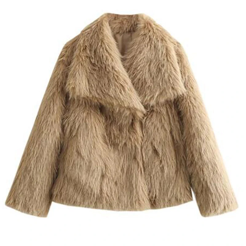Kurze Damenjacke aus Kunstfell – Modische Fuchs-Felljacke für Herbst und Winter 13