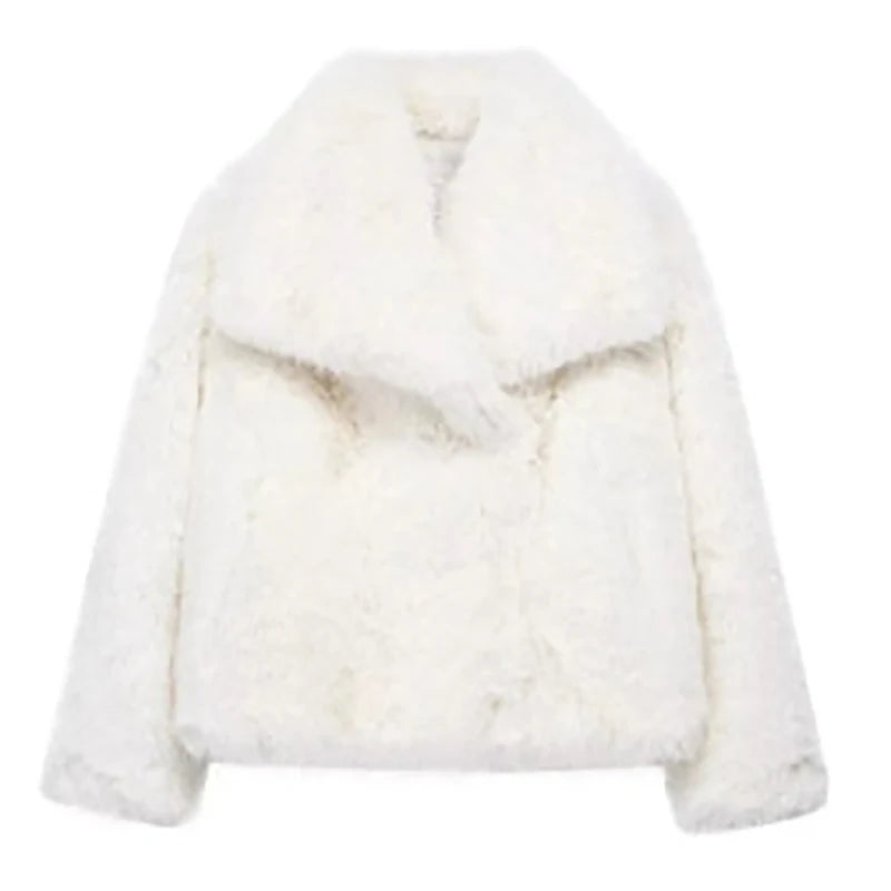 Kurze Damenjacke aus Kunstfell – Modische Fuchs-Felljacke für Herbst und Winter 4