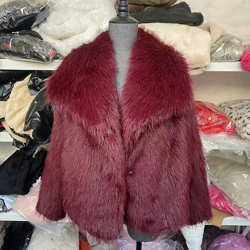 Kurze Damenjacke aus Kunstfell – Modische Fuchs-Felljacke für Herbst und Winter 7